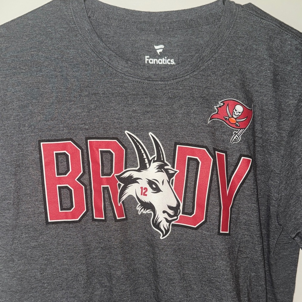 Fanatics Charcoal Brady GOAT Graphic Tee